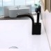 Lovedima Modern Single Joystick Handle Single Hole Solid Brass Waterfall Spout Bathroom Sink Faucet (Black) - B077QGJ6CG